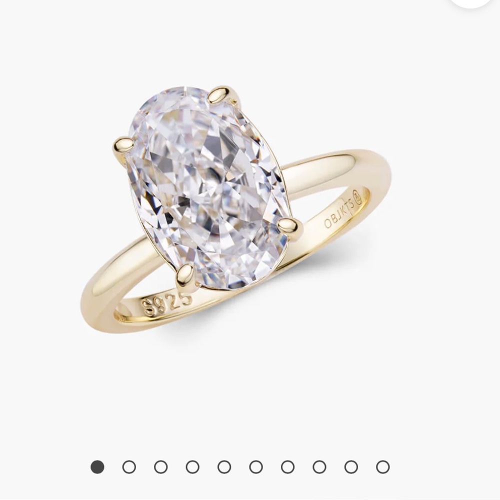 CZ Engagement Travel Ring Oval